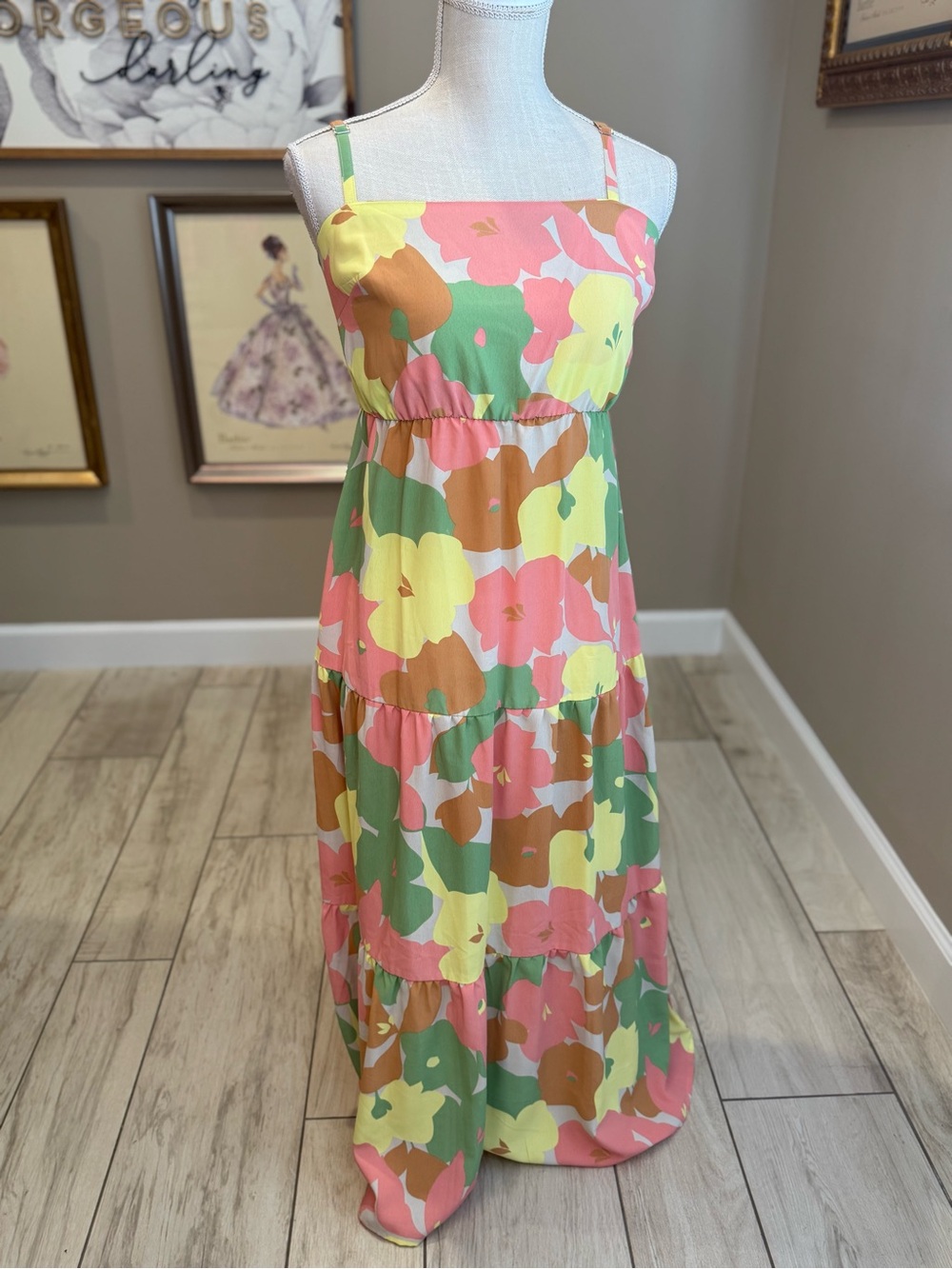 Social Standard By Sanctuary Bright Floral Tiered Maxi Dress